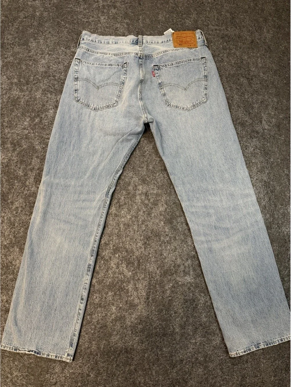 Levi’s Premium 501 Original Jeans Men’s 36x32 Light Wash Button Fly Straight